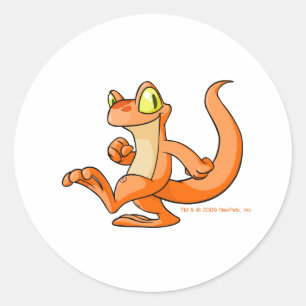 Orange Techo on a quest Classic Round Sticker