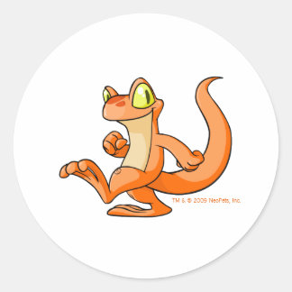 Orange Techo on a quest Classic Round Sticker
