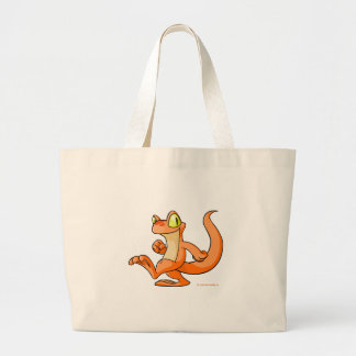 Orange Techo on a quest Large Tote Bag