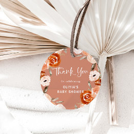Orange Terracotta Boho | Baby Shower Favour Tags