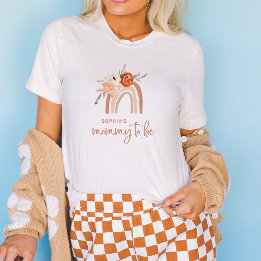Orange Terracotta Boho | Mummy to Be Rainbow T-Shirt