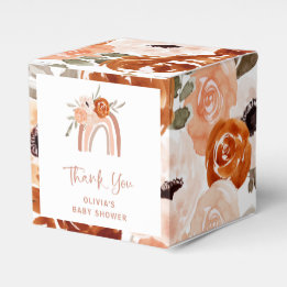 Orange Terracotta Boho | Rainbow Baby Shower Favour Box