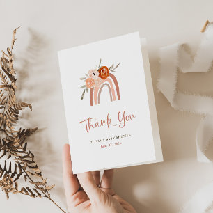 Orange Terracotta Boho | Rainbow Thank You Card