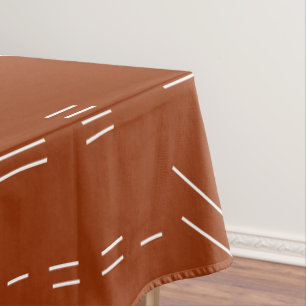 Orange Terracotta Gorgeous Geometric Pattern Tablecloth