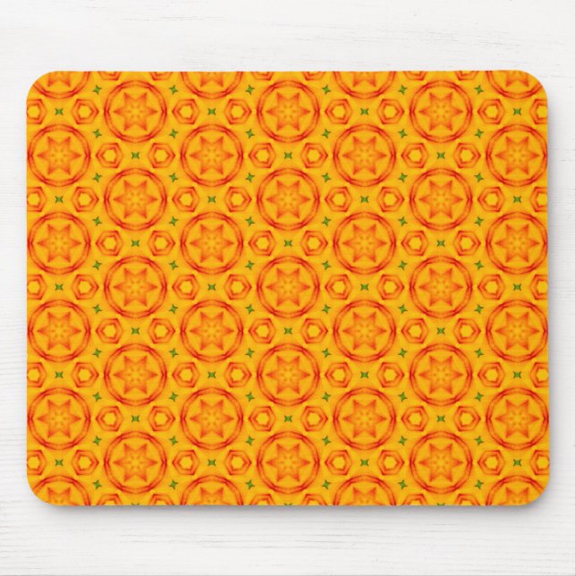 Orange Terrazzo pattern Mouse Mat (Front)