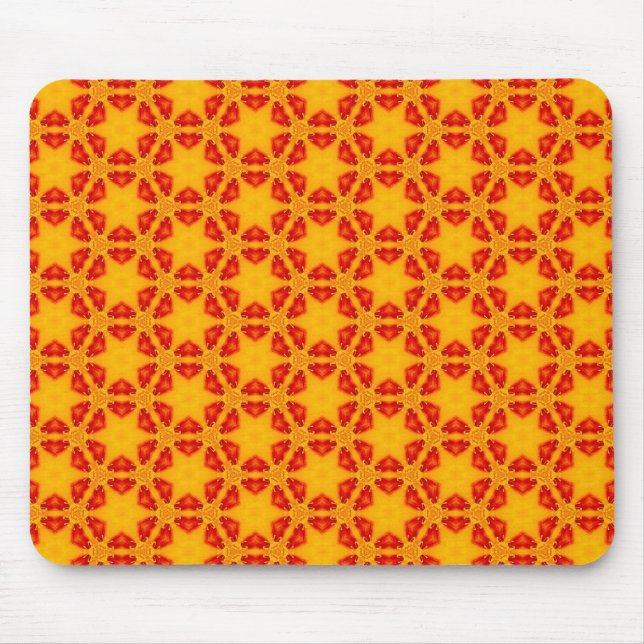 Orange Terrazzo pattern Mouse Mat (Front)