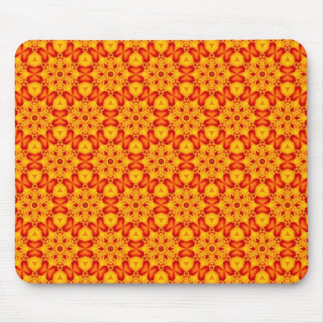 Orange Terrazzo pattern Mouse Mat (Front)