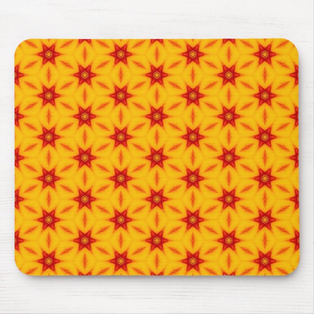 Orange Terrazzo pattern Mouse Mat (Front)