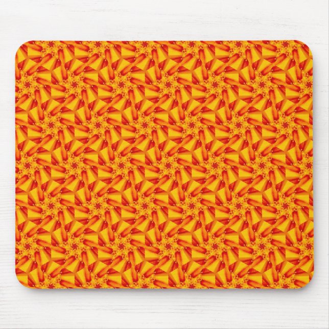 Orange Terrazzo pattern Mouse Mat (Front)
