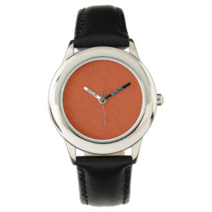 Orange textured surface with swirling pattern watch