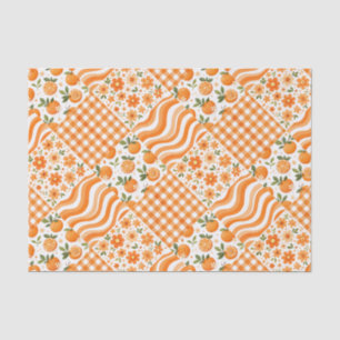 Orange Textures Tissue Paper