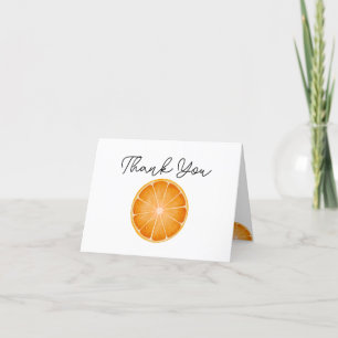 Orange Thank You Card