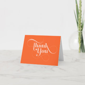 Orange Thank You Cards