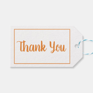Orange Thank You Fall Autumn Halloween Wedding Gift Tags