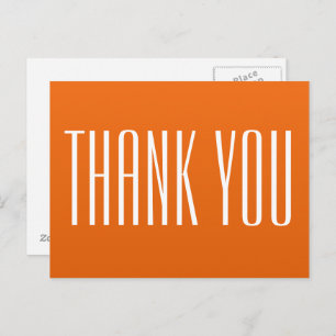 Orange Thank You Postcard