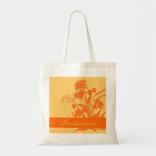 Orange theme custom bridesmaid souvenir bag