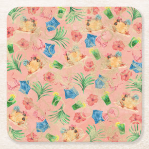Orange Theory Square Paper Coaster