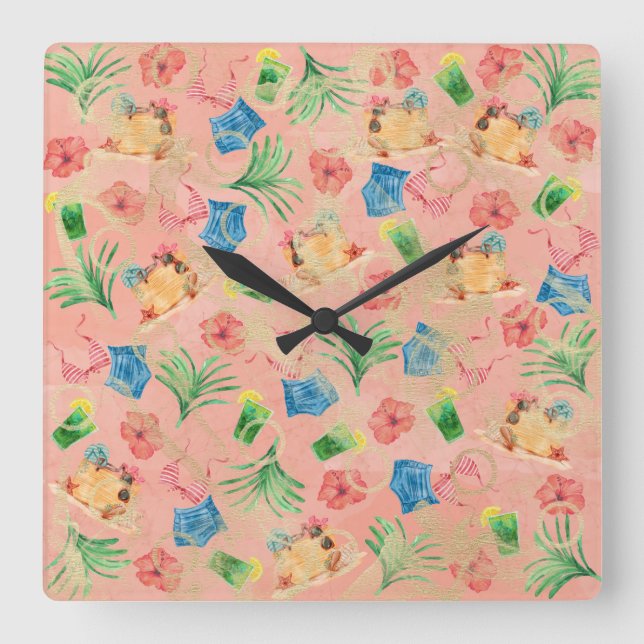 Orange Theory Square Wall Clock (Front)