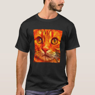 Orange Tiger Cat Close Up T-Shirt