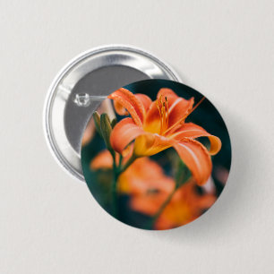 Orange Tiger Lily Flower Photo 6 Cm Round Badge