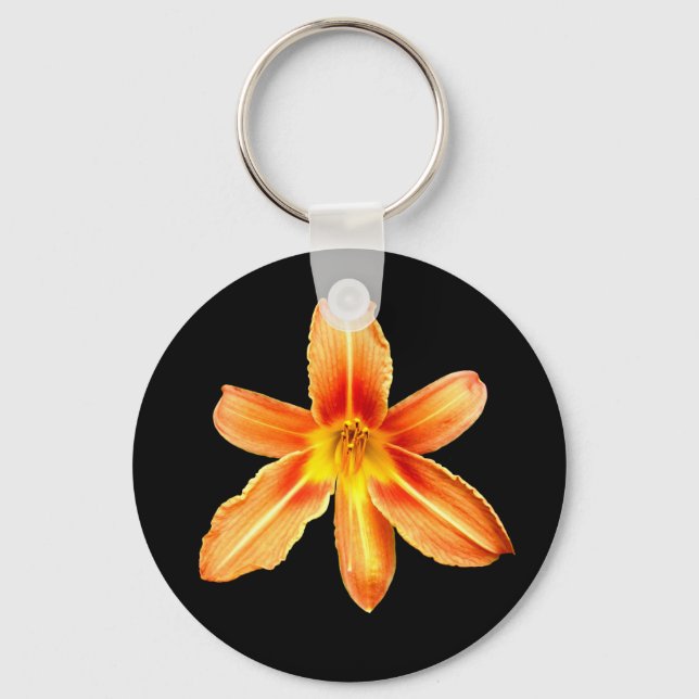 Orange Tiger Lily Key Ring (Front)
