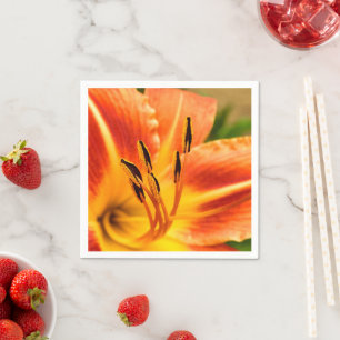Orange Tiger Lily Paper Napkins