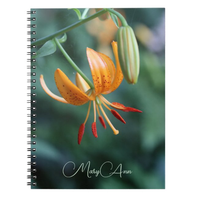 Orange Tiger Lily Photograph Notebook (Front)