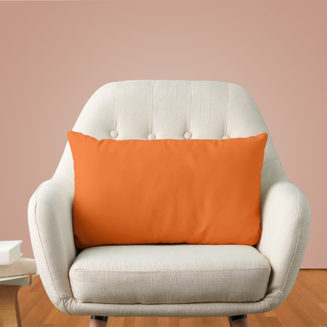 Orange Tiger Solid Color Lumbar Cushion (Creator Uploaded)