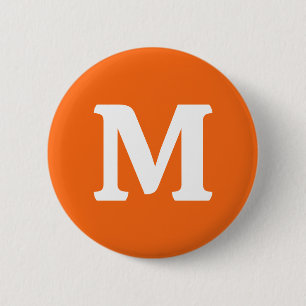 Orange Tiger Solid Colour 6 Cm Round Badge