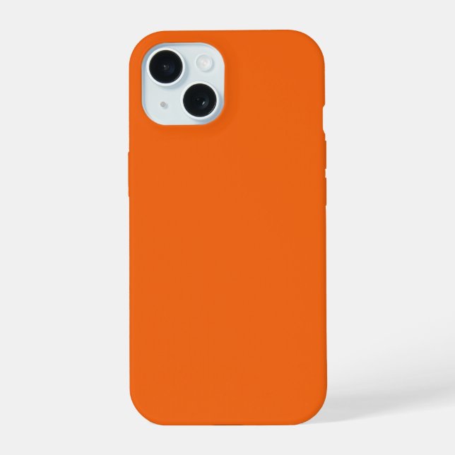 Orange Tiger Solid Colour iPhone 15 Case (Back)