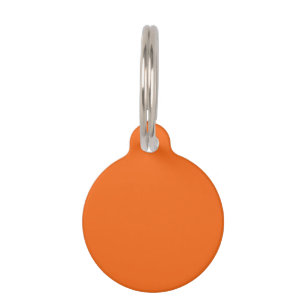 Orange Tiger Solid Colour Pet Tag