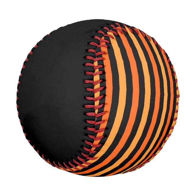 Orange Tiger Stripe on Baseball (Angled)