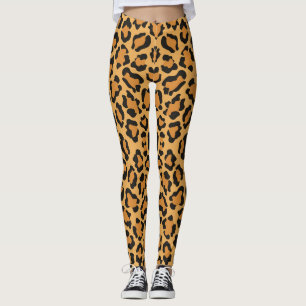 Orange tiger striped leggings