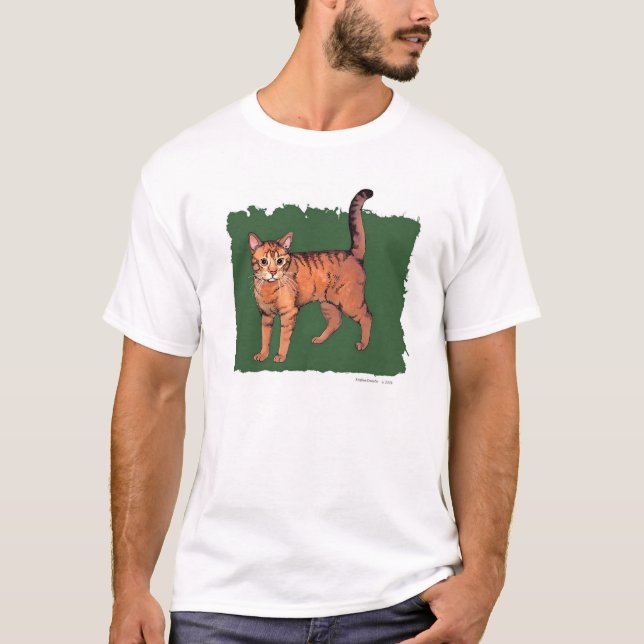 Orange 'Tiger' Tabby Cat T-Shirt (Front)
