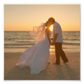 Orange Tinted Wedding 8"x8" Photo Print