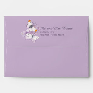 Orange Tip Butterflies on Lavender Flowers Envelopes