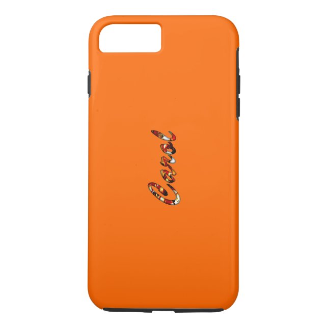 Orange Tough Style iPhone 7 Plus case for Carol (Back)