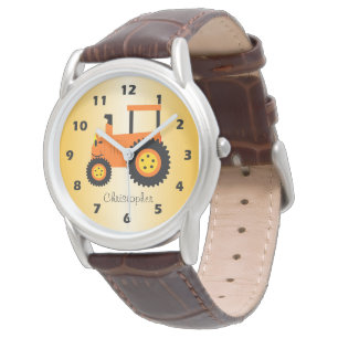 Orange Tractor Design Watch