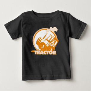Orange Tractor Farm Machinery Baby T-Shirt