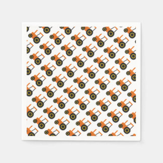 Orange Tractor Napkin