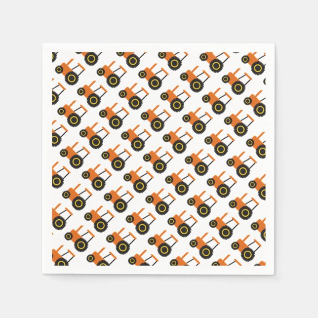 Orange Tractor Napkin (Front)
