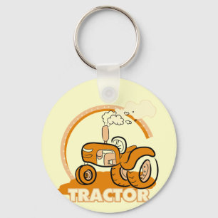 Orange Tractor Tshirts and Gifts Key Ring