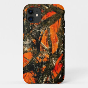"Orange Tree Branch Camouflage" iPhone 11 Case