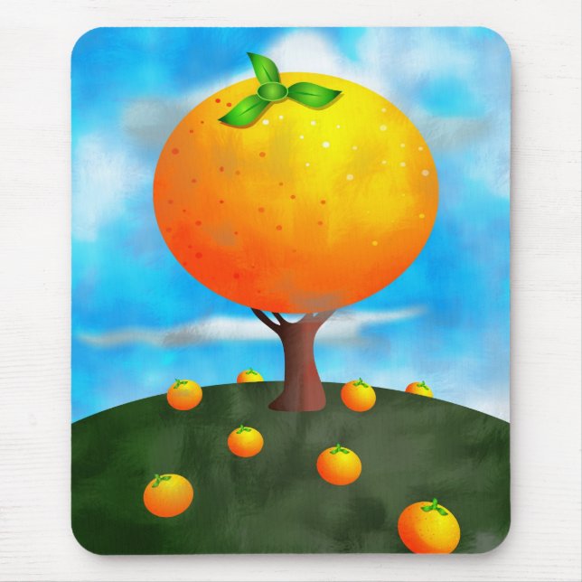 Orange Tree Mouse Mat (Front)