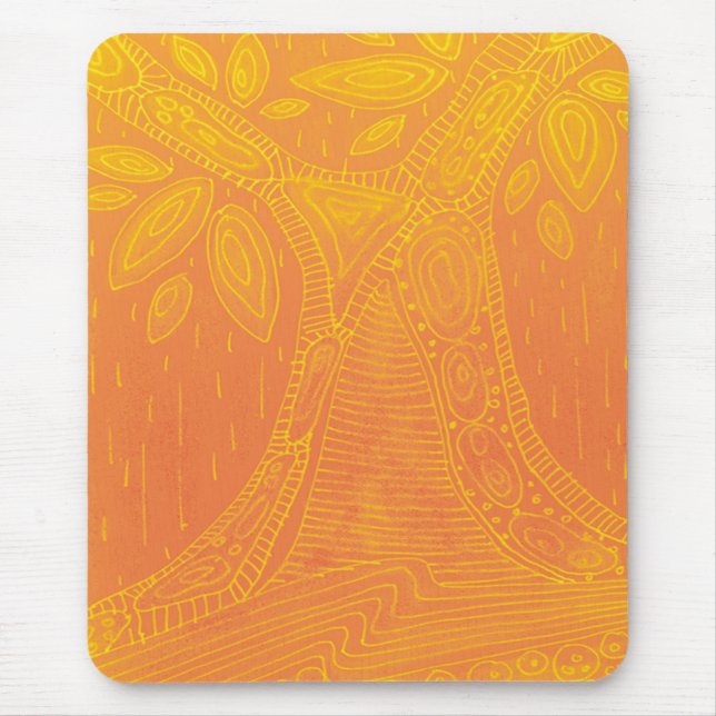 Orange tree pattern mouse mat (Front)
