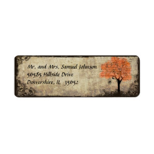 Orange Tree Return Address Label