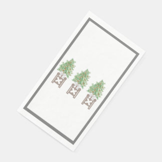 Orange tree Topiary Chinoiserie Planter box Napkin