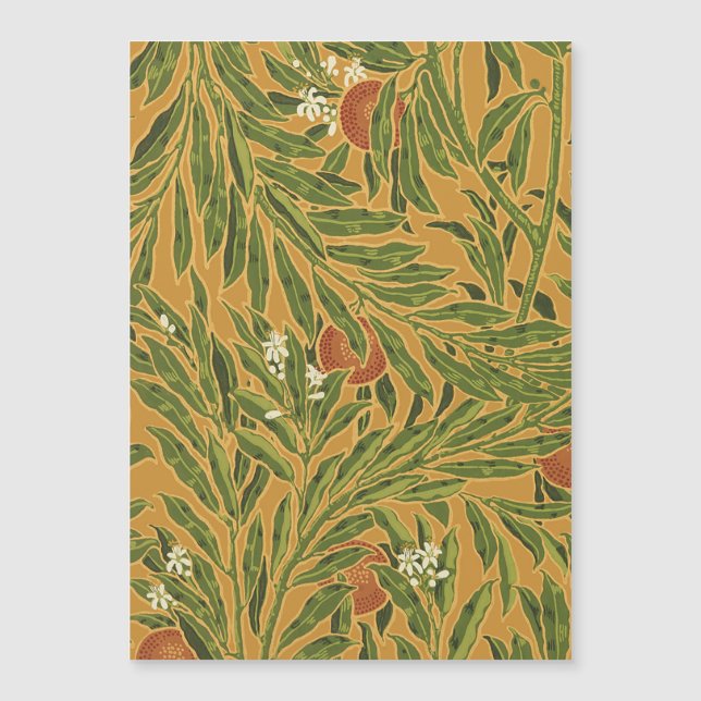 Orange Tree Vintage Wallpaper Pattern Art Nouveau (Front)