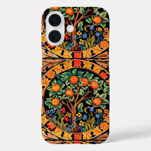 ORANGE TREE WITH GREEN LEAVES,FLOWERS iPhone 16 CASE