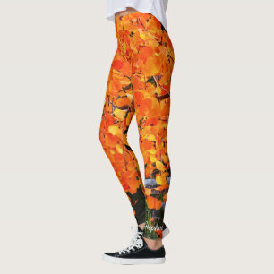 Orange Tree with Personalised Name Leggings